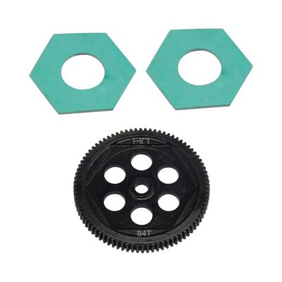 Steel Spur Gear & Slipper Pads, 48p 84t: 22S Steel Spur Gear & Slipper Pads, 48p 84t: 22S