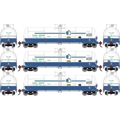 HO ATH RTC 20,900 Gallon Tank Car, EAGX #20009/20010/20015 (3) HO ATH RTC 20,900 Gallon Tank Car, EAGX #20009/20010/20015 (3)