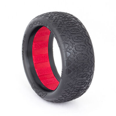 1/10 Chain Link EVO 4WD Clay Front Tire with Red Insert: Buggy (2) 1/10 Chain Link EVO 4WD Clay Front Tire with Red Insert: Buggy (2)