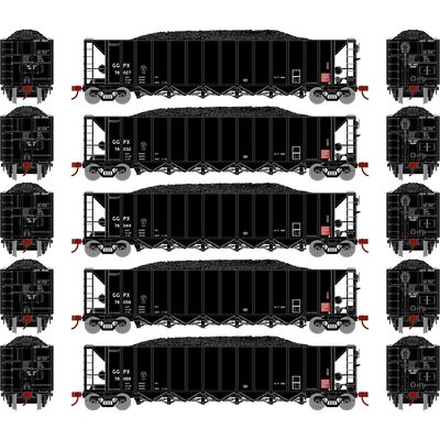 HO RTR 5-Bay Rapid Discharge Hopper, GGPX #1 (5) HO RTR 5-Bay Rapid Discharge Hopper, GGPX #1 (5)