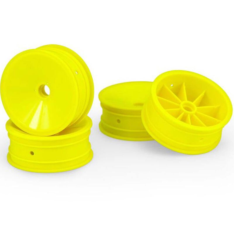 Mono 2.2" Front Wheel, Yellow (4): RC10, RC10B2, RC10B3