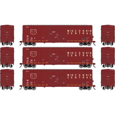 HO ATH 50' FMC 5327 12' Plug Door Box Car, WC #21163/21209/21271 (3) HO ATH 50' FMC 5327 12' Plug Door Box Car, WC #21163/21209/21271 (3)