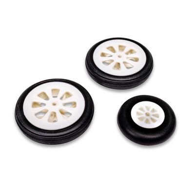 Wheel Set Mains 60mm, Nose Wheel 44mm: Habu 80 Wheel Set Mains 60mm, Nose Wheel 44mm: Habu 80