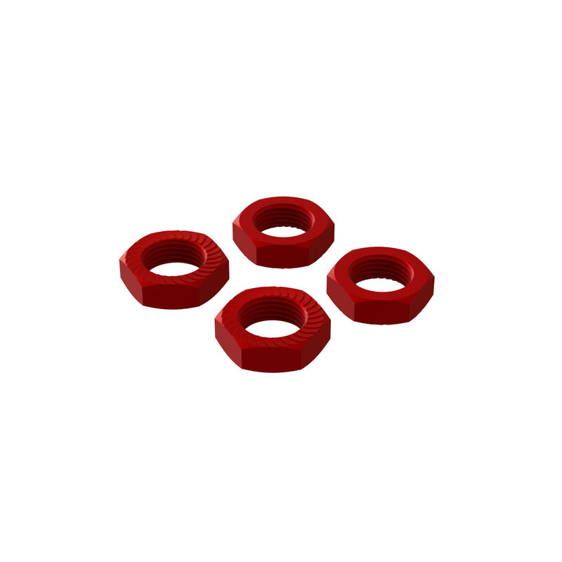 Aluminum Wheel Nut, 17mm Red (4) Aluminum Wheel Nut, 17mm Red (4)
