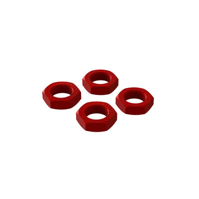 Aluminum Wheel Nut, 17mm Red (4) Aluminum Wheel Nut, 17mm Red (4)
