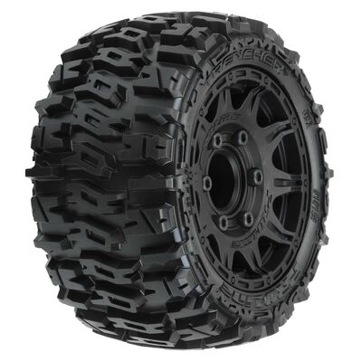 1/10 Trencher LP F/R 2.8" MT Tires Mounted 12mm/14mm Black Raid (2) 1/10 Trencher LP F/R 2.8" MT Tires Mounted 12mm/14mm Black Raid (2)