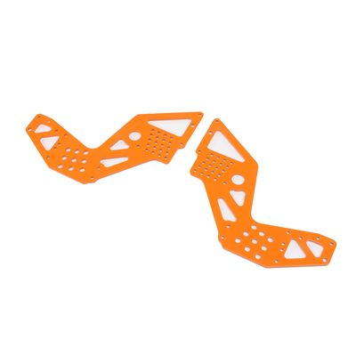 Rear Chassis Plates, Orange (2): LMT Mega BH Rear Chassis Plates, Orange (2): LMT Mega BH