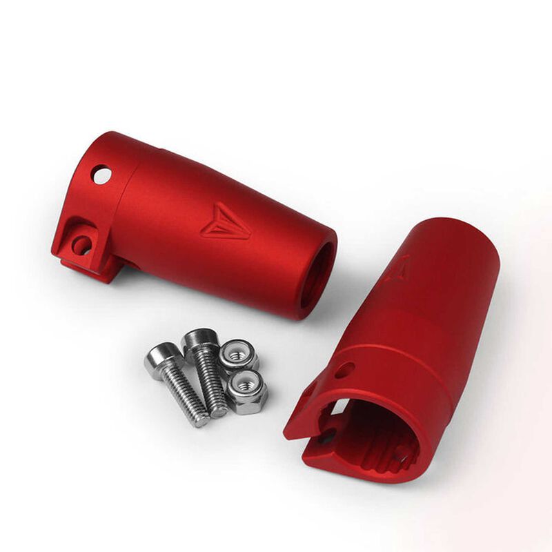 Clamping Lockouts, Red Anodized: Axial Wraith / Yeti