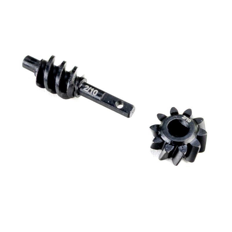 Axial Steel Ring/Pinion Worm Gear, 2/10T, Axle: SCX30 Axial Steel Ring/Pinion Worm Gear, 2/10T, Axle: SCX30