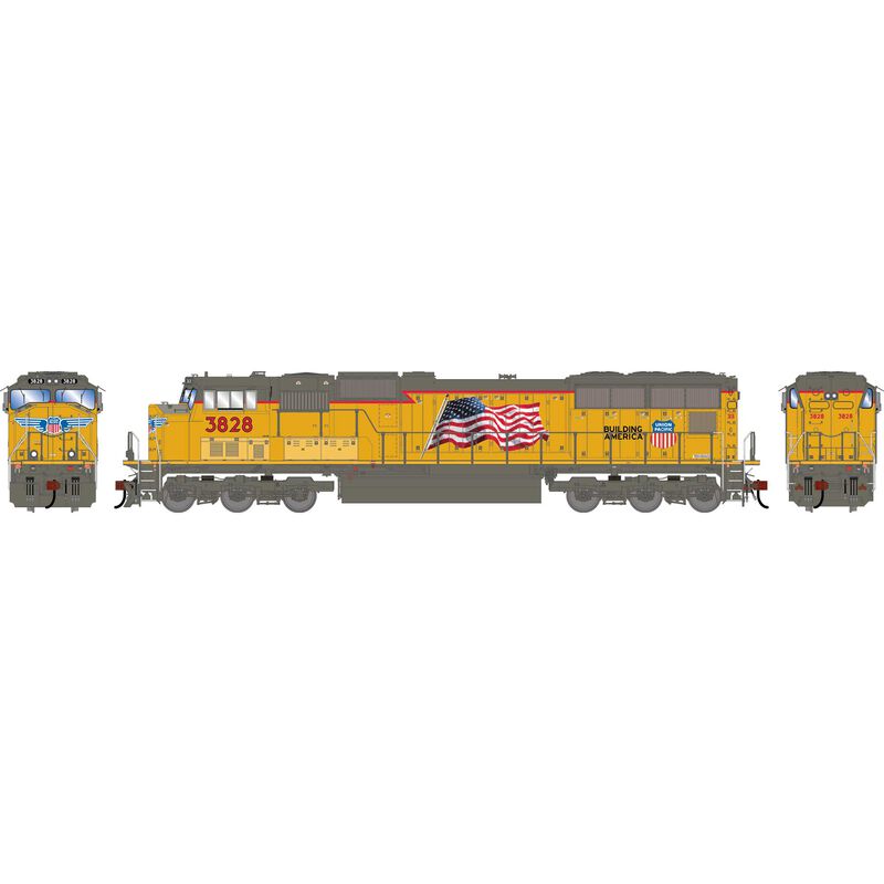 Athearn Genesis HO GEN SD70M Locomotive, UP 'Flared Radiators' #3828