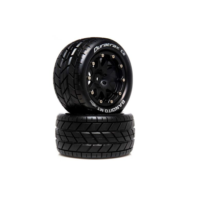 Bandito MT Belted 2.8" 2WD Mounted Rear Tires, 0 Offset, Black (2)