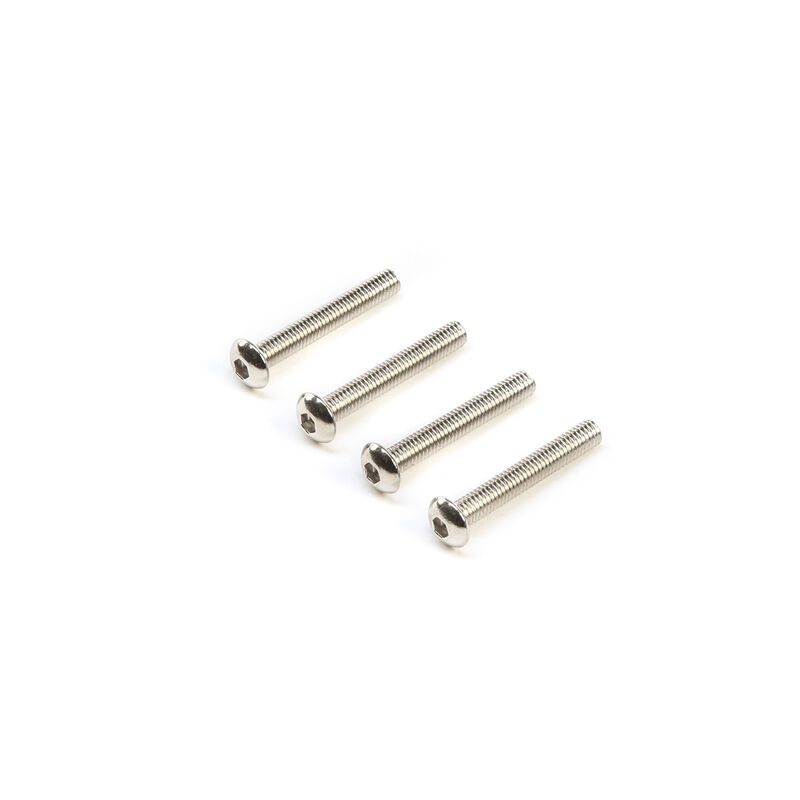 Losi Left Hand Button Head Screws M3x20mm (4)