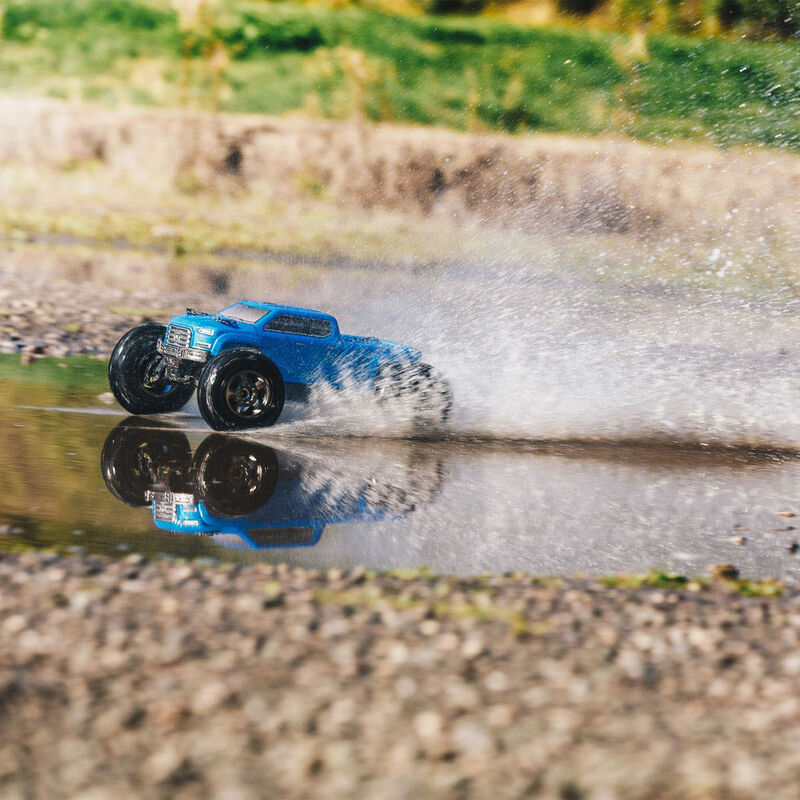 1/10 BIG ROCK CREW CAB 3S BLX 4WD Brushless Monster Truck with Spektrum RTR, Blue