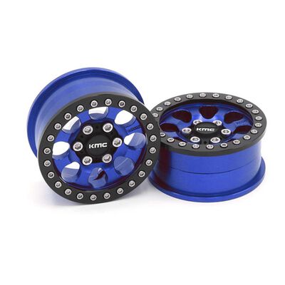 1/10 KMC KM237 Riot Beadlock Front/Rear 1.9 Rock Crawler Wheels, Blue 1/10 KMC KM237 Riot Beadlock Front/Rear 1.9 Rock Crawler Wheels, Blue