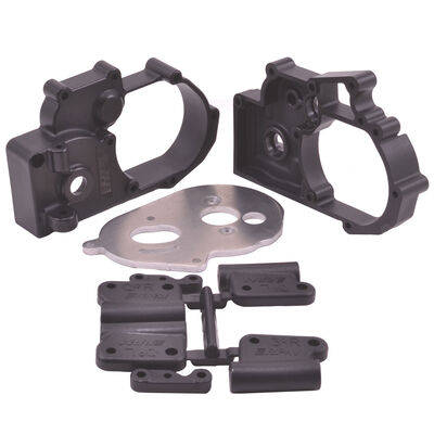 Gearbox Housing and Rear Mounts, Black: TRA 2WD Vehicles Gearbox Housing and Rear Mounts, Black: TRA 2WD Vehicles