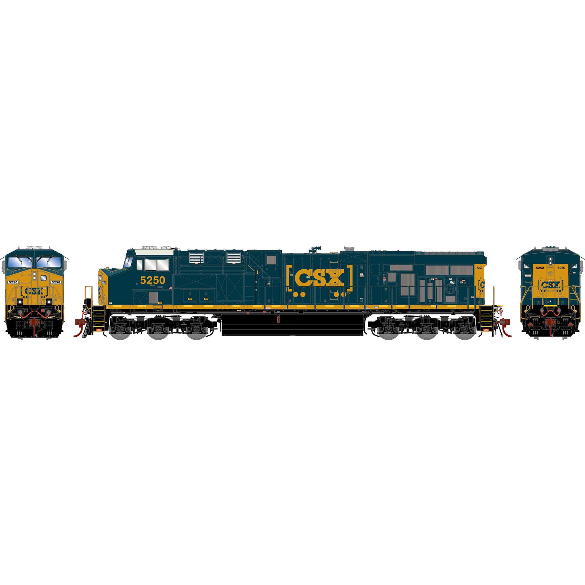 Athearn HO ES44DC Locomotive, CSX, Boxcar #5250 | Horizon Hobby
