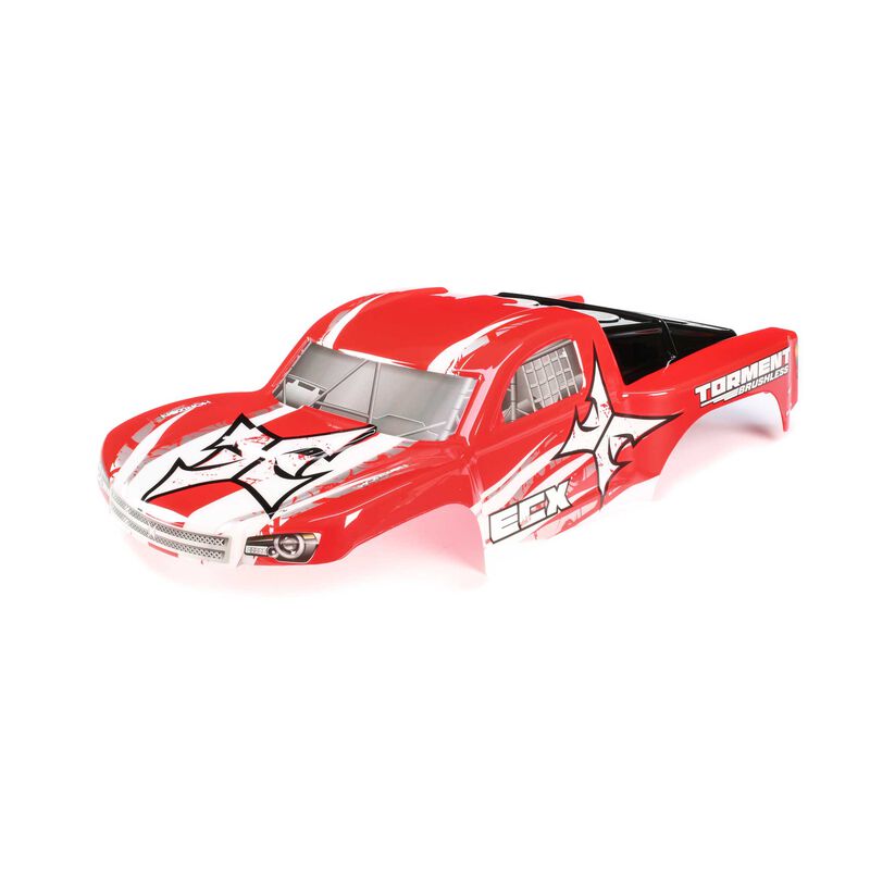1/10 Painted Body, Red/White: 2WD and 4WD Torment