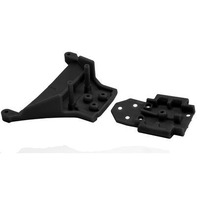 Front LCG Bulkhead, Black: TRA SLH 4x4 & 1/10 Rally Front LCG Bulkhead, Black: TRA SLH 4x4 & 1/10 Rally