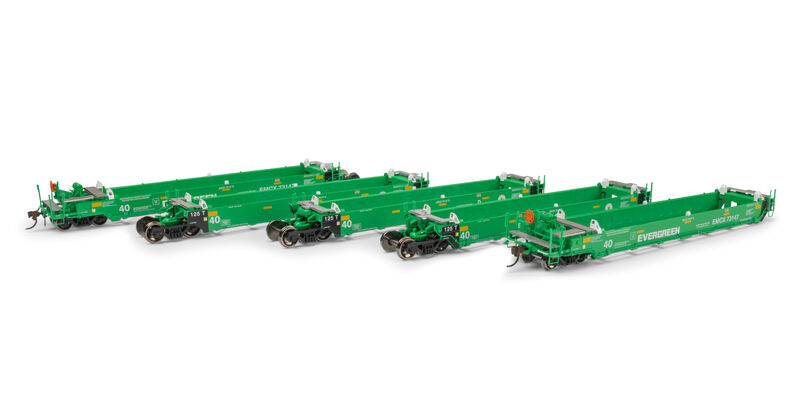 Athearn HO ATH Gunderson Maxi-I Well Cars (5), EMCX #73147
