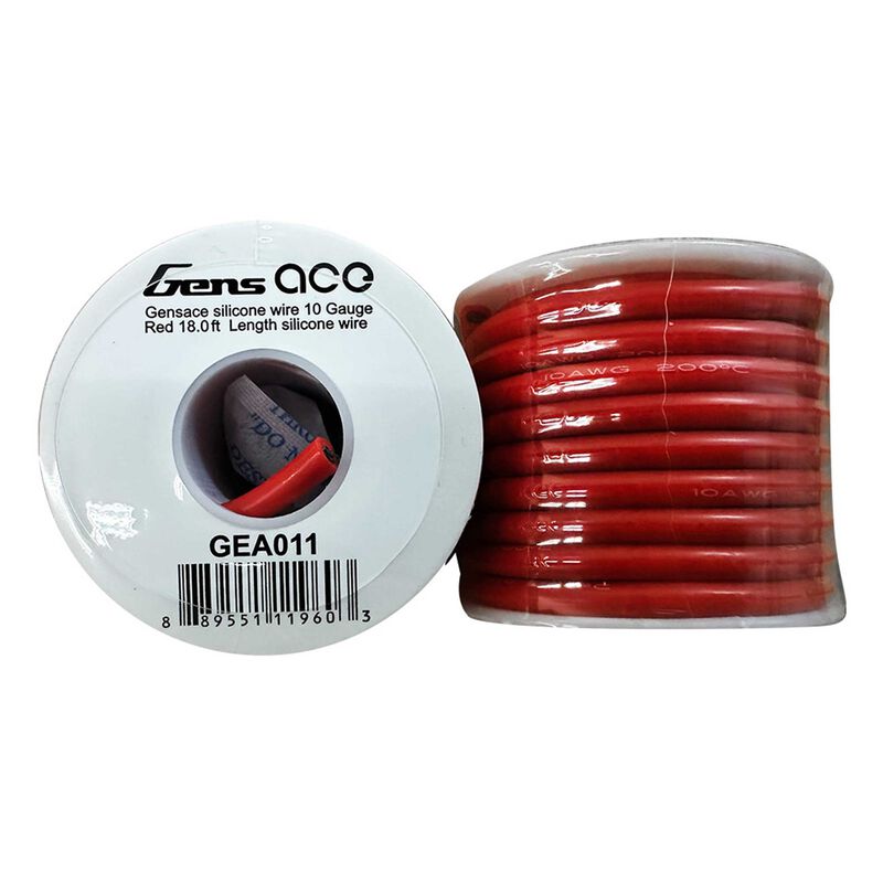 Gensace silicone wire 10 Gauge Red 18.04ft  Length