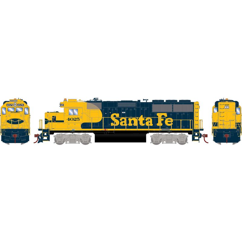 HO EMD GP60 Locomotive, Sound-Ready, ATSF #4025
