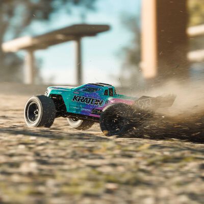 1/16 MINI KRATON 3S DSC 4X4 RTR Brushless Speed Truck (Battery & Charger Included), Teal/Pink 1/16 MINI KRATON 3S DSC 4X4 RTR Brushless Speed Truck (Battery & Charger Included), Teal/Pink