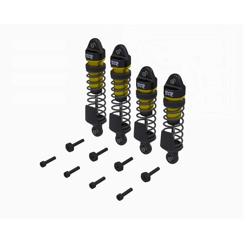 ARRMA Shock Set, Front/Rear Assembled, 700cSt Oil, Gold, (4Pcs): MINI