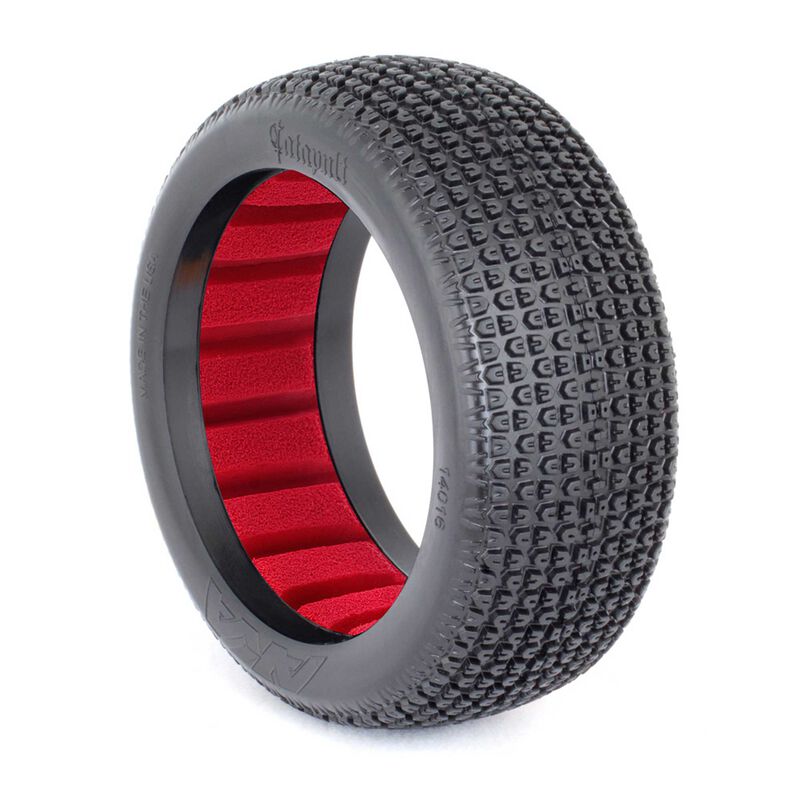 1/8 Catapult Soft Long Wear Tires, Red Inserts (2): Buggy