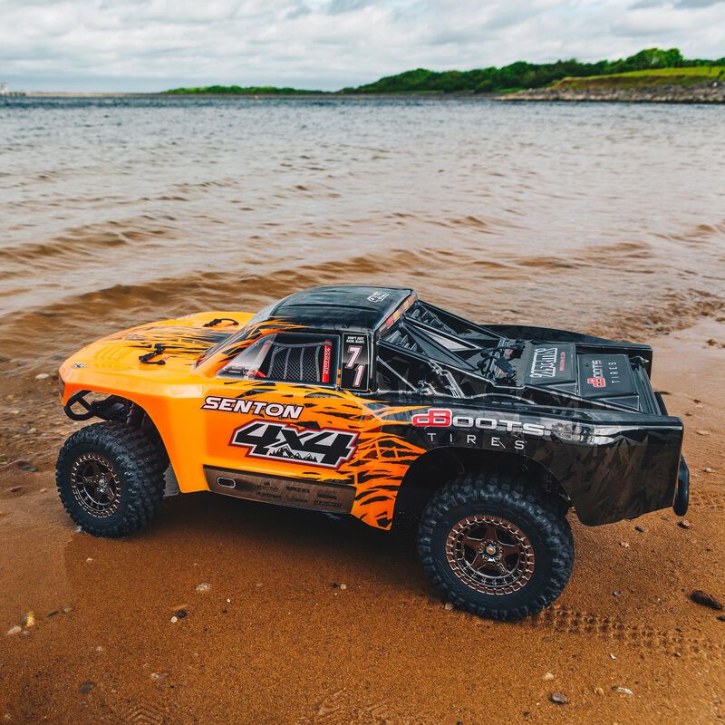 1/10 SENTON 3S BLX 4WD Brushless Short Course Truck with Spektrum RTR, Orange/Black