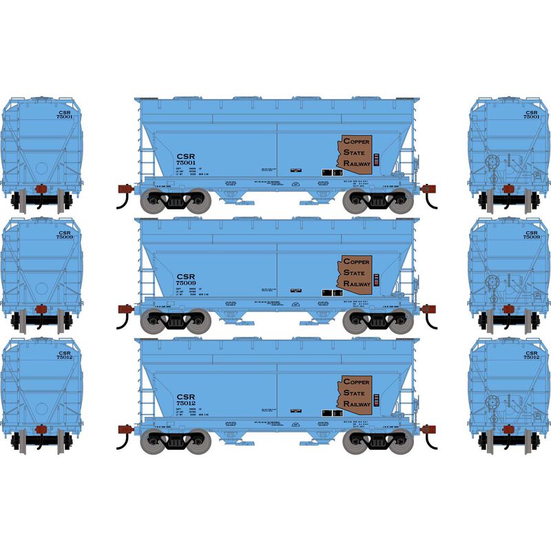 HO ATH ACF 2970 Covered Hopper, Legendary Liveries CSR #75001/75009/75012 (3)