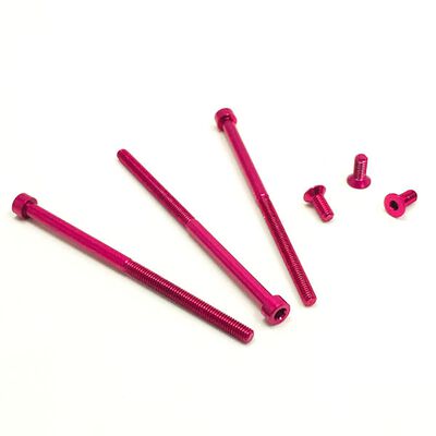 Drag Master / Monster Motor Aluminum Screw Set, Pink (6) Drag Master / Monster Motor Aluminum Screw Set, Pink (6)