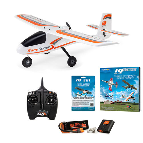 HobbyZone AeroScout S 2 1.1m and RealFlight Trainer Success Program Ultimate Combo