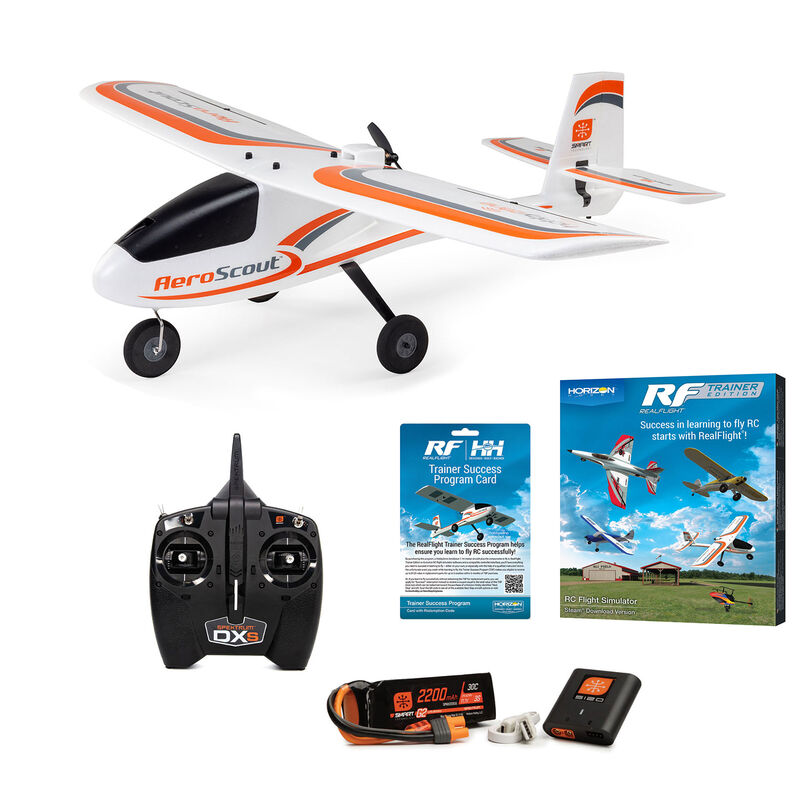 HobbyZone AeroScout S 2 1.1m and RealFlight Trainer Success Program Ultimate Combo HobbyZone AeroScout S 2 1.1m and RealFlight Trainer Success Program Ultimate Combo