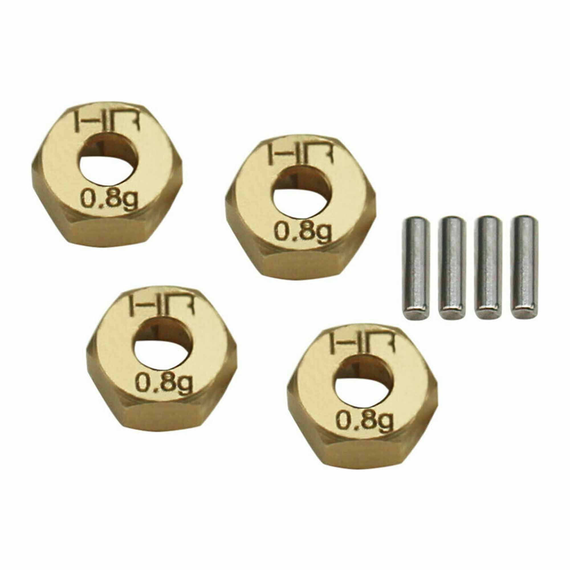Hot Racing Hot Racing Brass 7mm Wheel Hexes, 1/18 HPI Venture