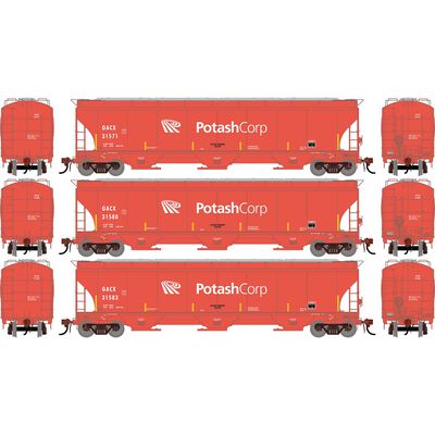 HO GEN Trinity 5161 Covered Hopper, GACX #31571/31580/31583 (3) HO GEN Trinity 5161 Covered Hopper, GACX #31571/31580/31583 (3)