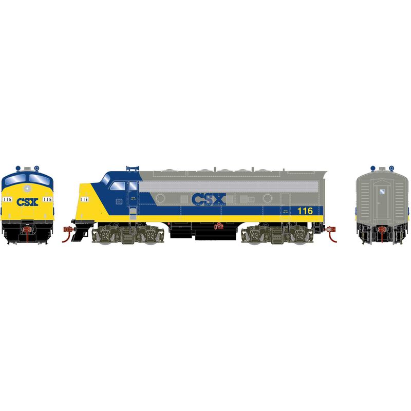 HO RND F7A Locomotive DCC-Ready, CSXT #116