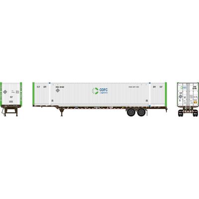 HO ATH 53' Chassis with Container, Chassis- UPHZ 'DCLI' #168004, Container- CFQU #821402 HO ATH 53' Chassis with Container, Chassis- UPHZ 'DCLI' #168004, Container- CFQU #821402