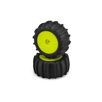 1/16 Animal Pre-Mounted Mini-T/ Mini-B Tires, Yellow Wheels, Green Compound (2) 1/16 Animal Pre-Mounted Mini-T/ Mini-B Tires, Yellow Wheels, Green Compound (2)