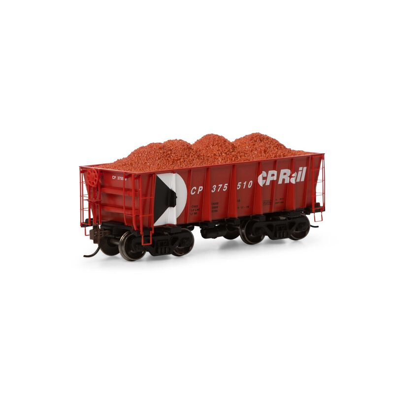HO RTR 26' Ore Car Low Side with Load, CPR/Red #375510