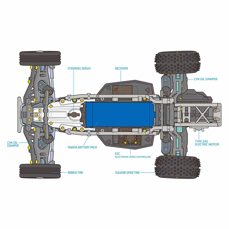 Tamiya 1/10 Fighter NXGEN DT-04 2WD Buggy Kit | Horizon Hobby