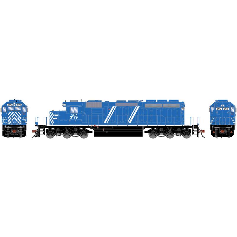 Athearn HO ATH SD40-2 Locomotive w/DCC & Sound, CEFX #3179