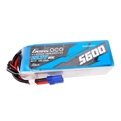 22.2V 5600mAh 6S 80C G-Tech LiPo Battery: EC5 22.2V 5600mAh 6S 80C G-Tech LiPo Battery: EC5