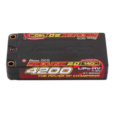 7.6V 4200mAh 2S 140C Shorty Hardcase LiHV Battery: 5mm Tubes 7.6V 4200mAh 2S 140C Shorty Hardcase LiHV Battery: 5mm Tubes