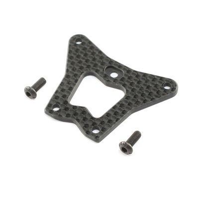 Carbon Front Steering Gearbox Brace: 22X-4 Carbon Front Steering Gearbox Brace: 22X-4