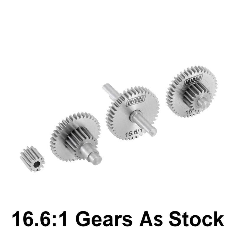 INJORA 16.6:1 Stock Stainless Steel Transmission Gear Set, 1/18 Traxxas TRX-4M