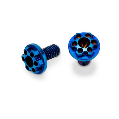 Finnisher 3x6mm Titanium Motor Screws, Burnt Blue (2) Finnisher 3x6mm Titanium Motor Screws, Burnt Blue (2)