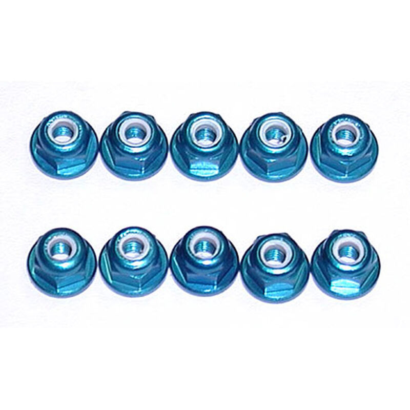 Team Associated 3mm Aluminum Lock Nuts, Blue (10) MGT Horizon Hobby