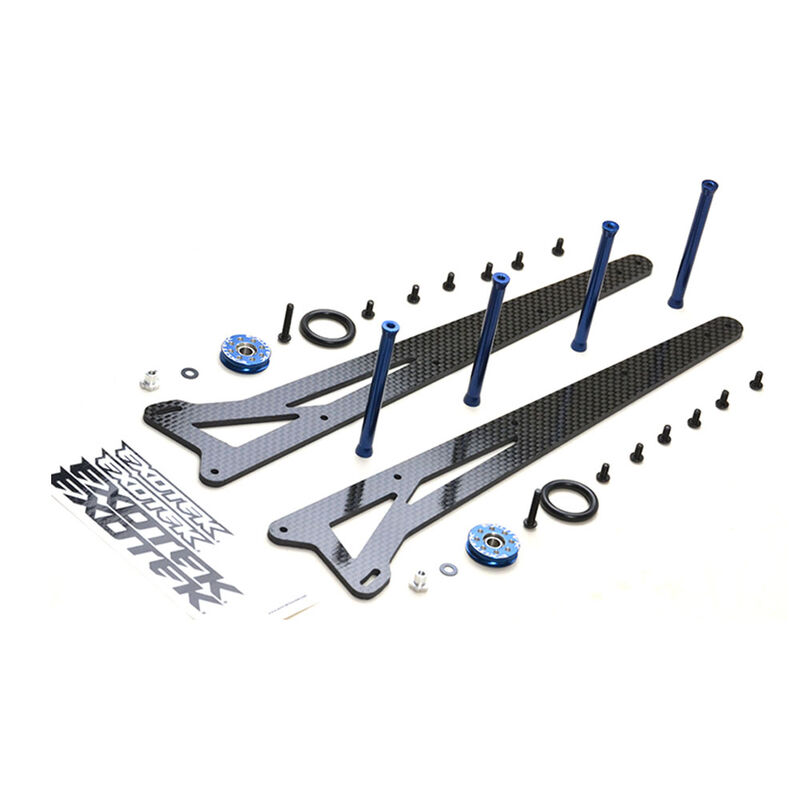 Adjustable RC Wheelie Ladder Bar Set, 2 Wheels, Carbon Fiber: Traxxas 2WD Slash