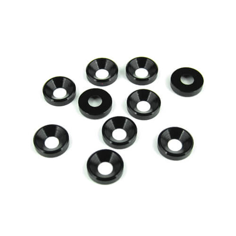 M4 Countersunk Washers, Black Anodized (10pcs)