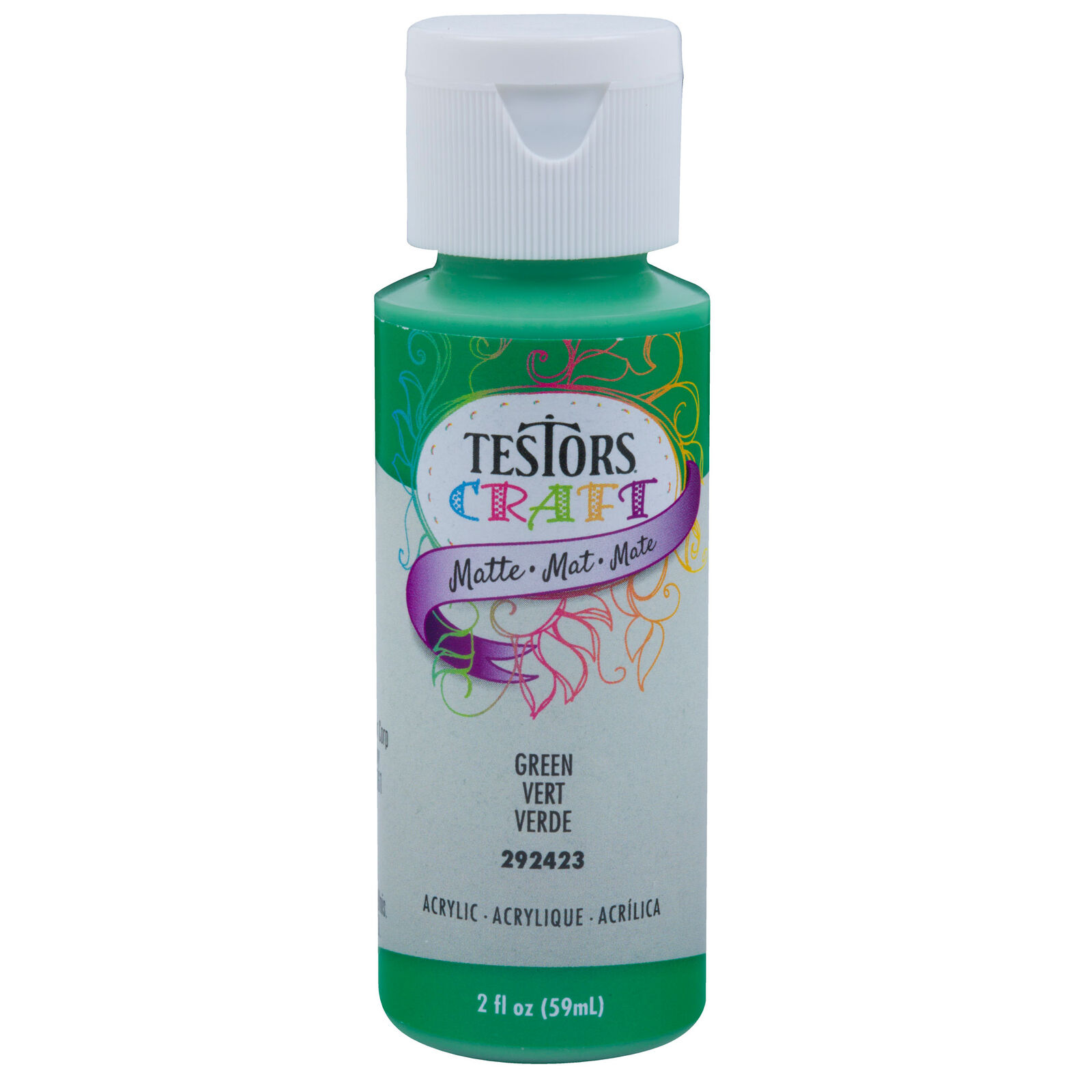Testor Corp. Testors 2oz Acrylic Craft Paint, Satin Green Horizon Hobby